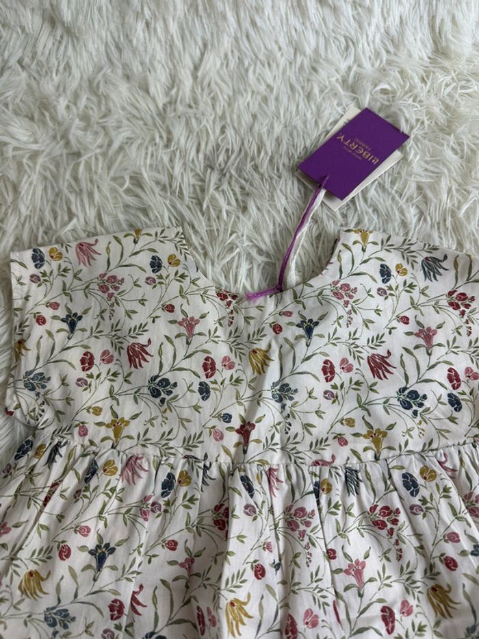 Robe Fabia craie liberty Natalys taille 9 mois - photo numéro 3