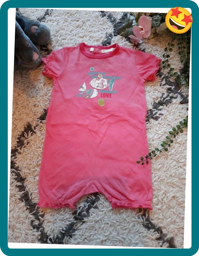 Combishort rose fille Taille 9 mois🌿💝