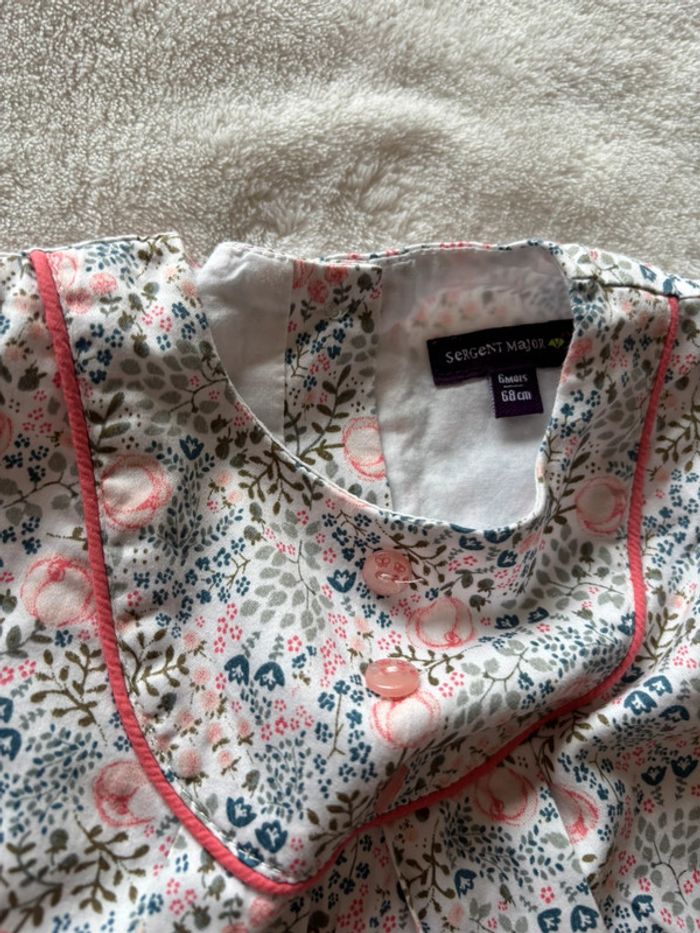 Robe sergent major rose fleurie - photo numéro 2