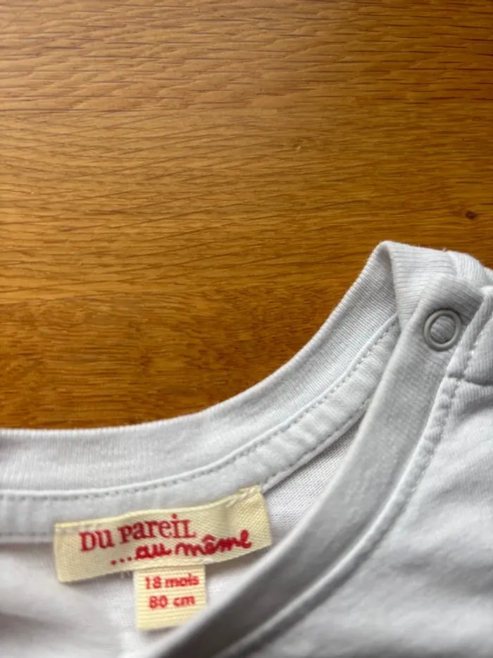 T-shirt ML du pareil au même 18 mois garçon - photo numéro 2
