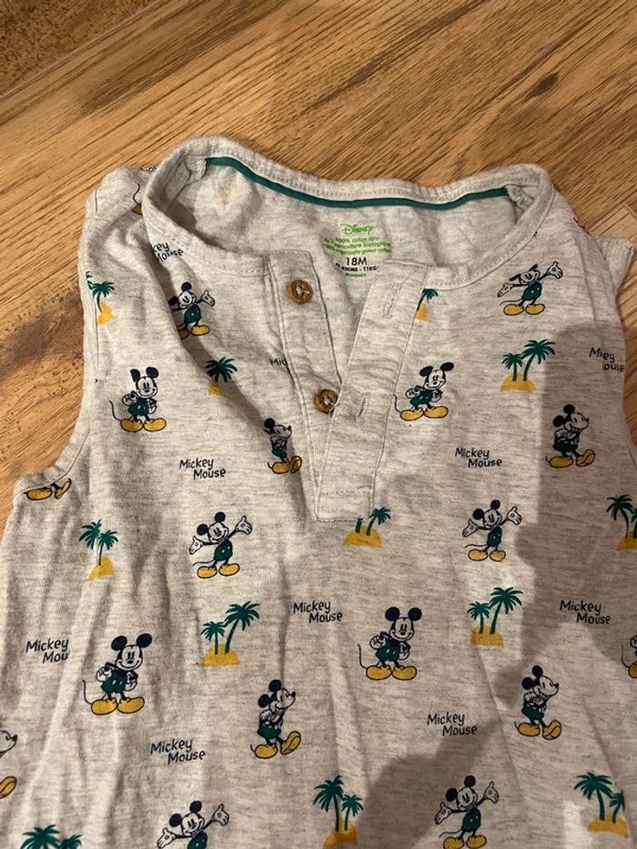 Combishort débardeur Mickey 18 mois - photo numéro 2