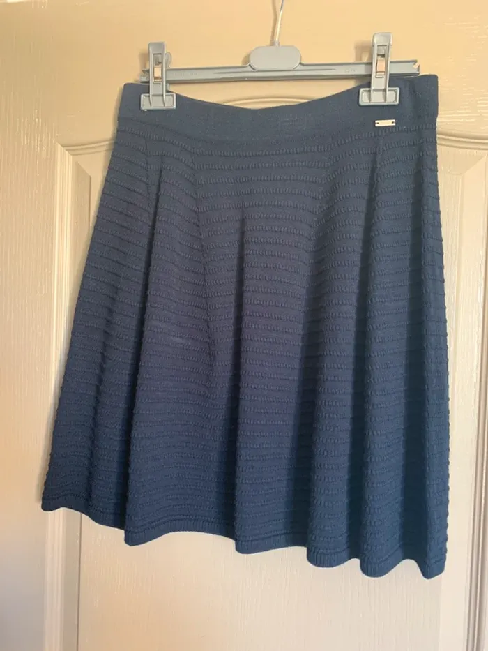 Jupe liu jo maille bleu marine - photo numéro 2
