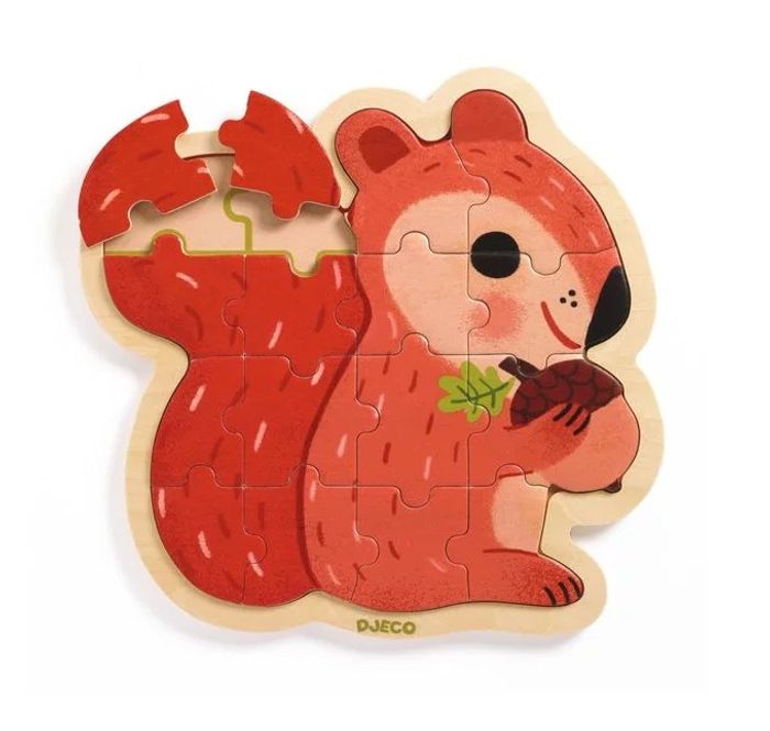 Puzzle Nut – Puzzle en bois écureuil Djeco - photo numéro 2