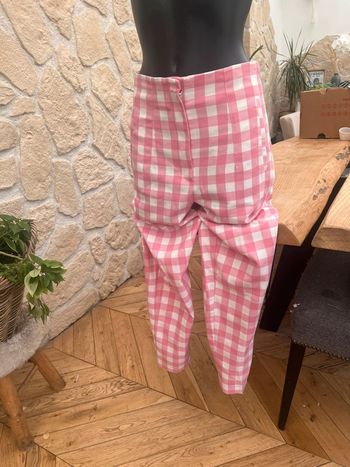 Pantalon à carre u. Femme n’a robe rose 60’s Brigitte bardot taille haute S 36 Zara