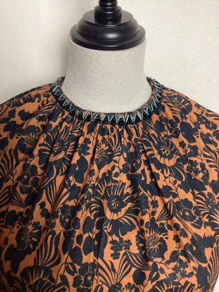 Blouse marine et orange Bimba y Lola 36 - photo numéro 6