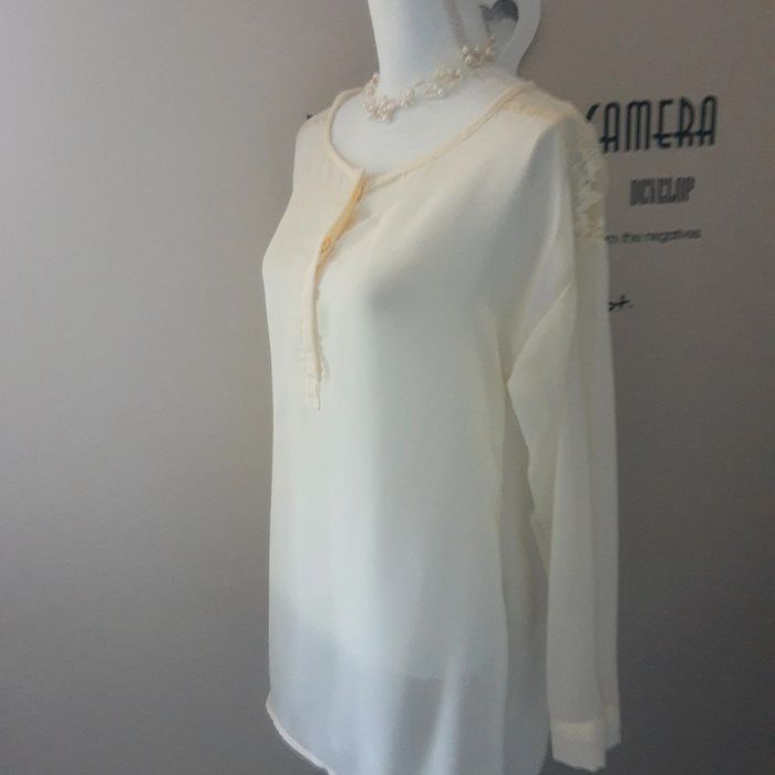 Tunique longue blanche écru dentelle taille unique neuve - photo numéro 4