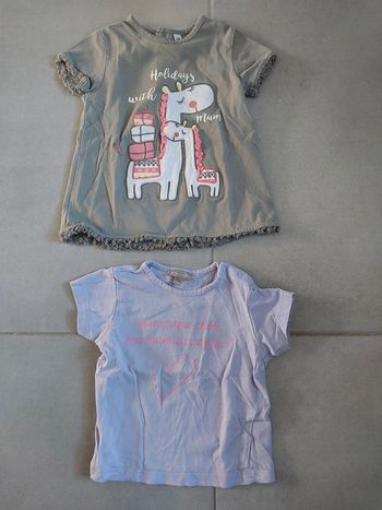 Lot 2 tee-shirts 12 mois