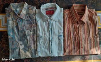 Lot de 3 chemisettes vintage T46