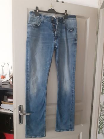 Jean femme   teddy smts reg fit blue  élastomère  34 36