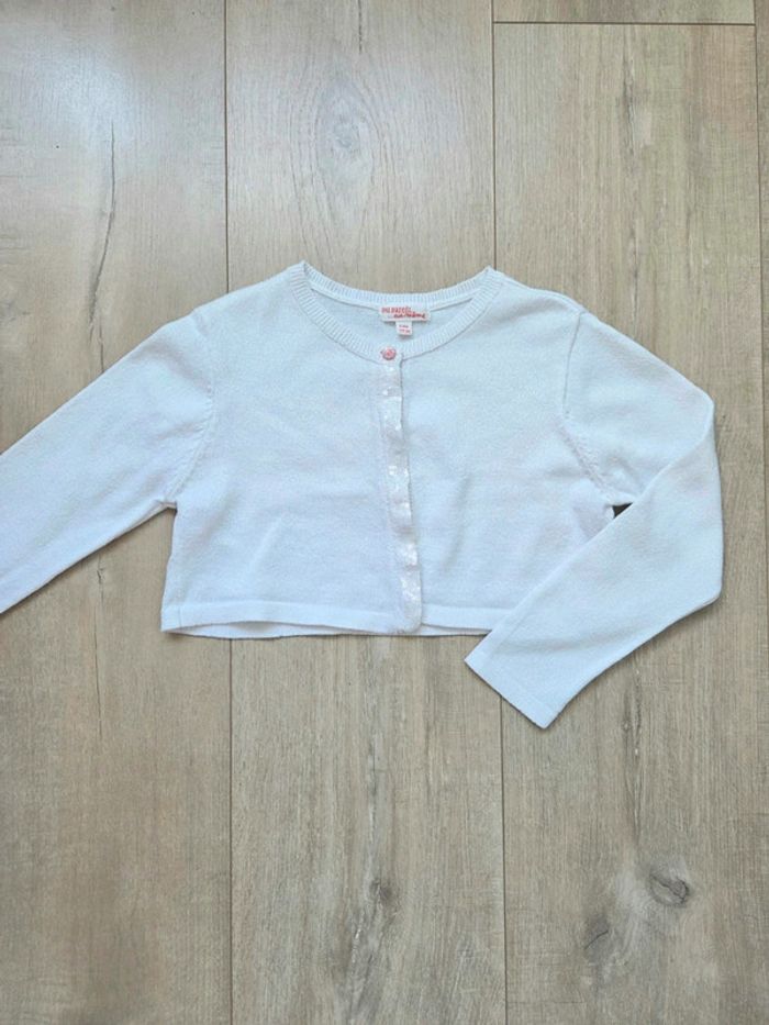 Gilet blanc pailleté 6 ans