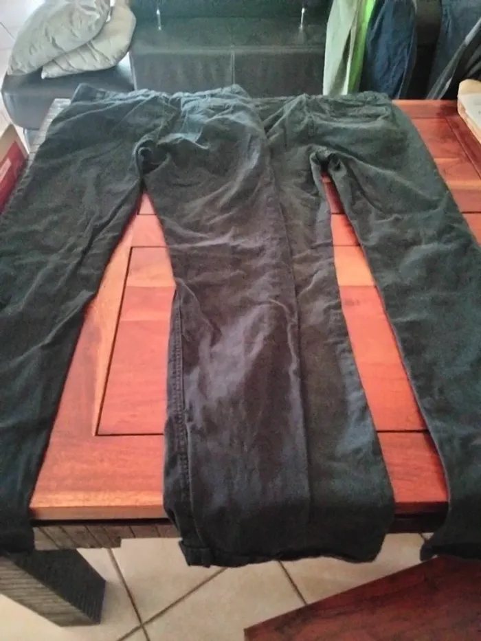 Lot de 2 pantalons en toile uni noir en 16 ans Gémo - photo numéro 4