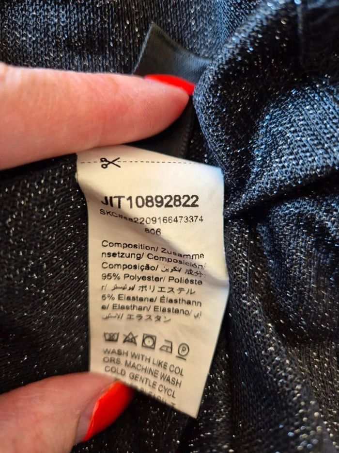 Très très belle robe de grossesse pailleté manches bouffantes taille M 38 - photo numéro 7