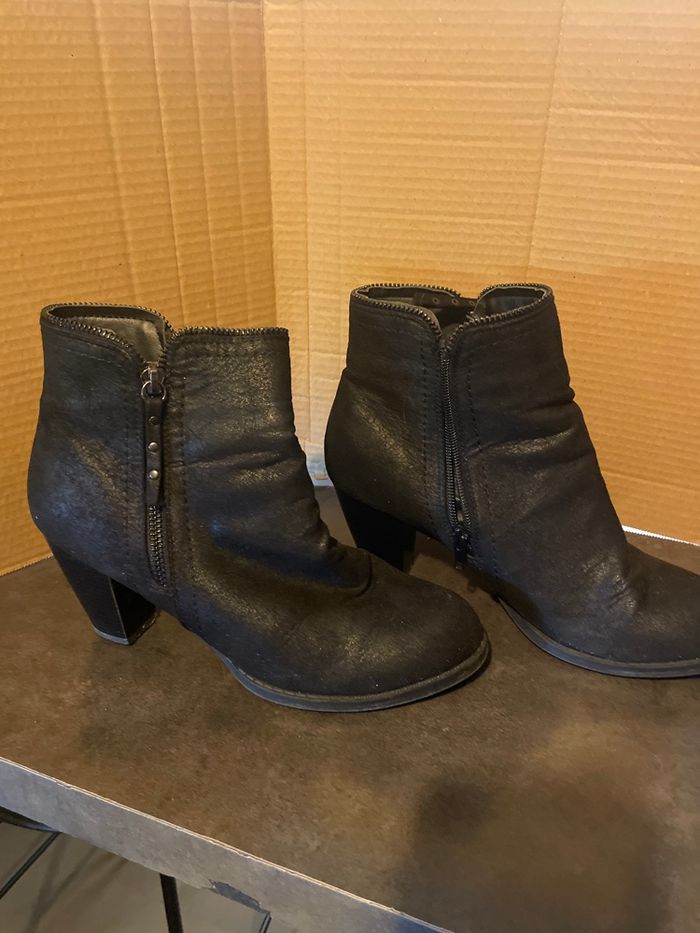 Bottines noires femme