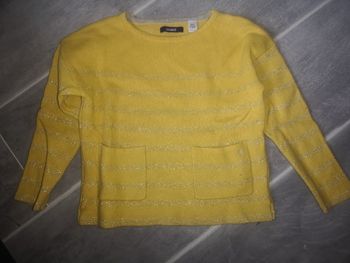 Pull okaidi 5 ans moutarde et doré