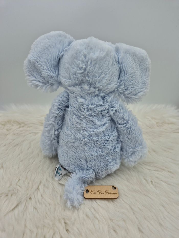 Doudou Peluche Elly Éléphant Bleu Bashfull Jellycat - photo numéro 4