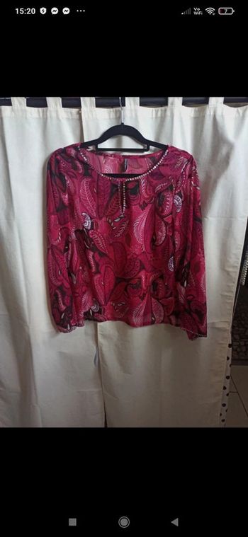 Blouse légère rose