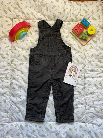 salopette en velours noir chiné pressions entre les jambes 12 mois orchestra