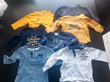 Lot t shirt manches longues 6 mois