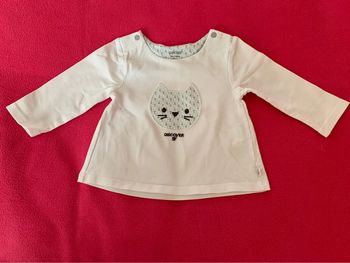 Blouse manches longues Obaïbi 3 mois - 59 cm