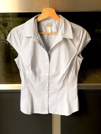 Chemisier mini rayures bleu et blanches