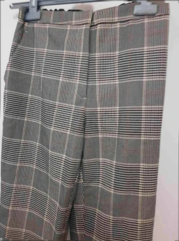 pantalon habillé  a  carreaux  gris taille 38 - photo numéro 3