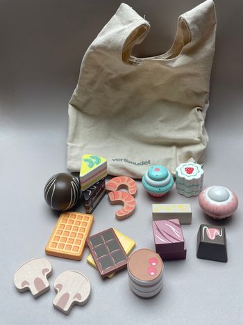 Jouet en bois - Sac à provisions - vertbaudet 
