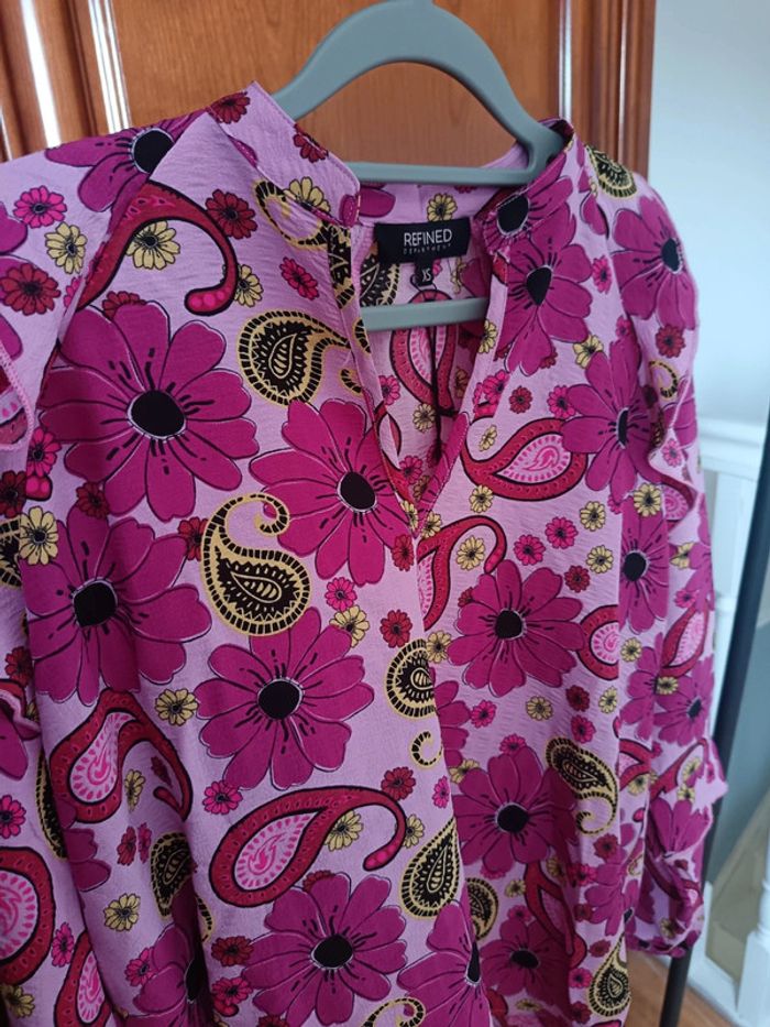 Blouse Refined fleurie rose XS - photo numéro 2