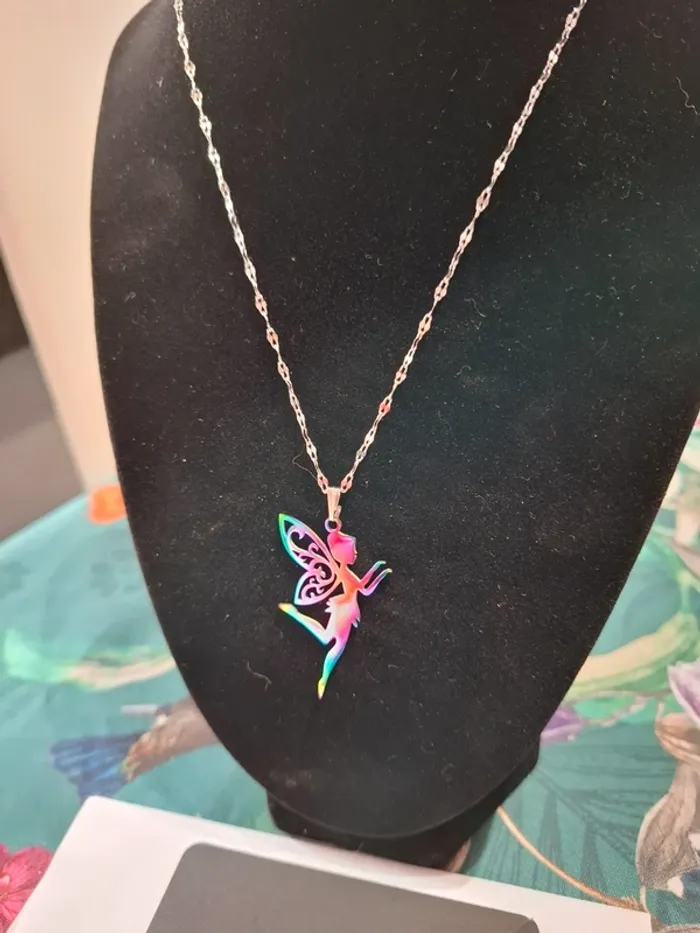 Magnifique collier femme neuf Fée clochette - photo numéro 3