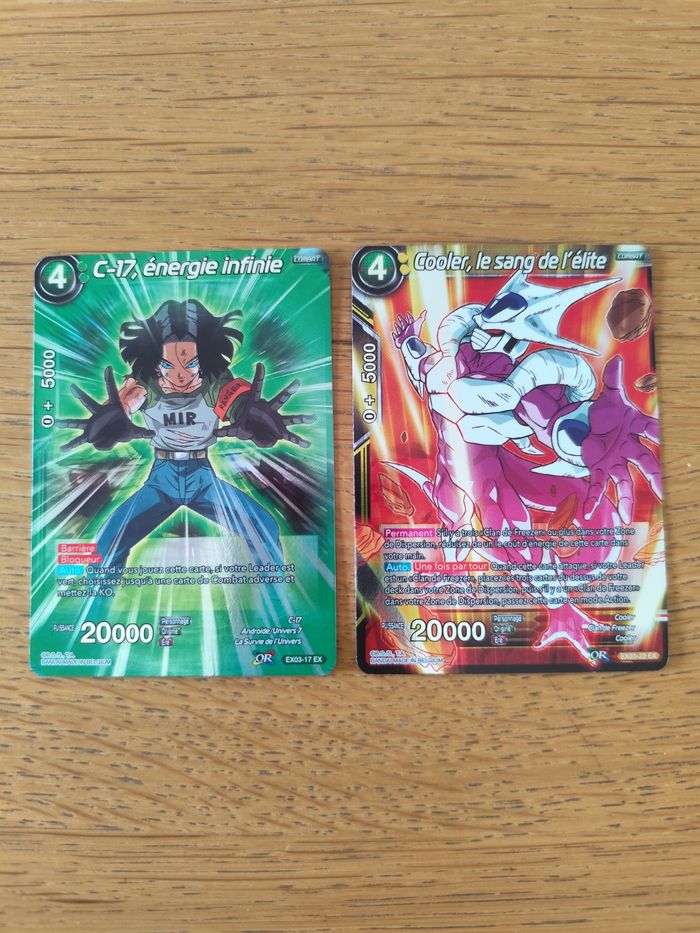 Lot cartes dragon ball Super brillantes foiled C-17 Cooler