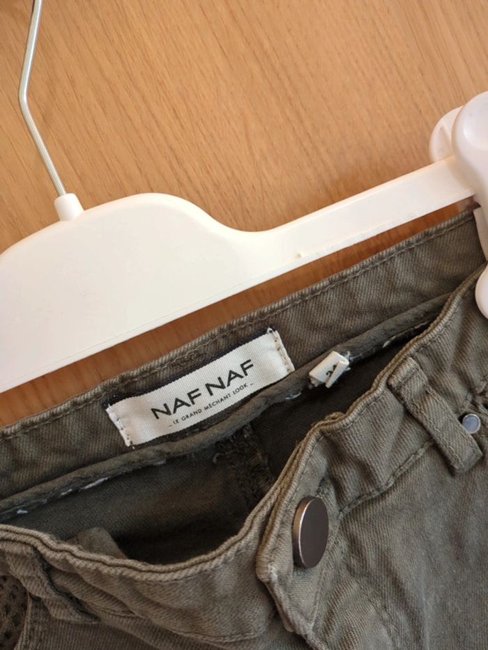 Short en jean kaki Naf Naf 34 - photo numéro 5