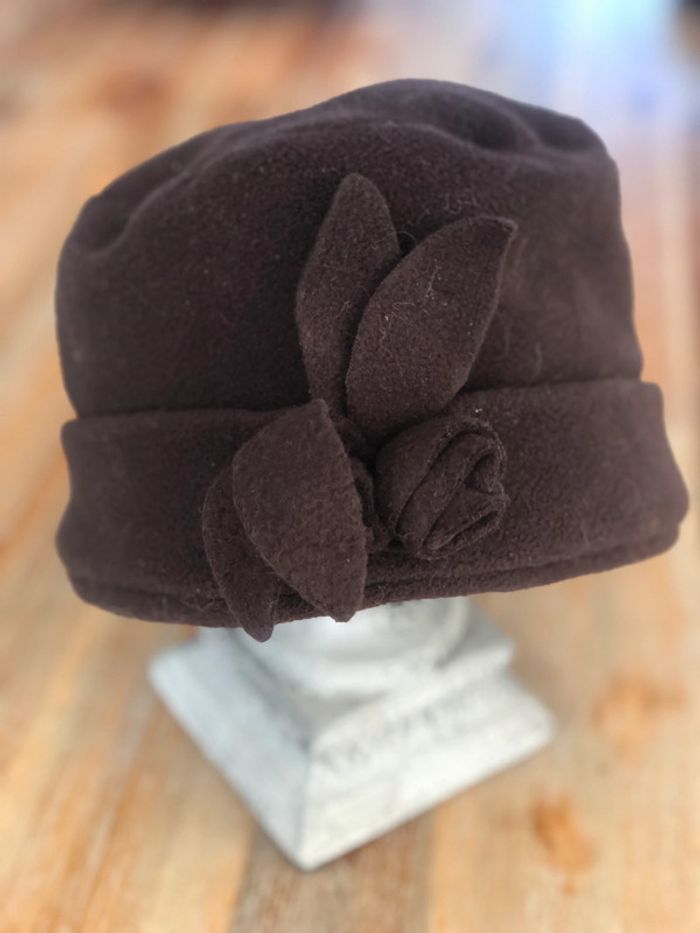 Chapeau noeud forme rose couleur marron - photo numéro 2
