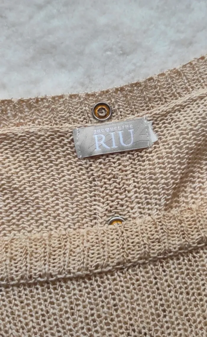 Pull Riu beige T5 maille et voile - photo numéro 7