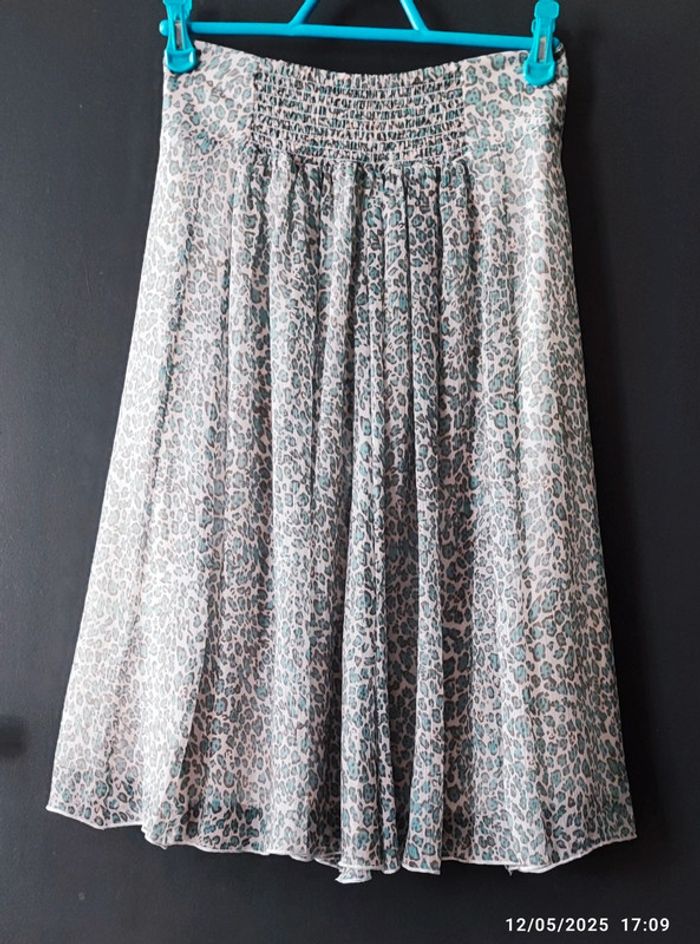 Ensemble jupe et blouse motif Léopard bleu Damart - photo numéro 3