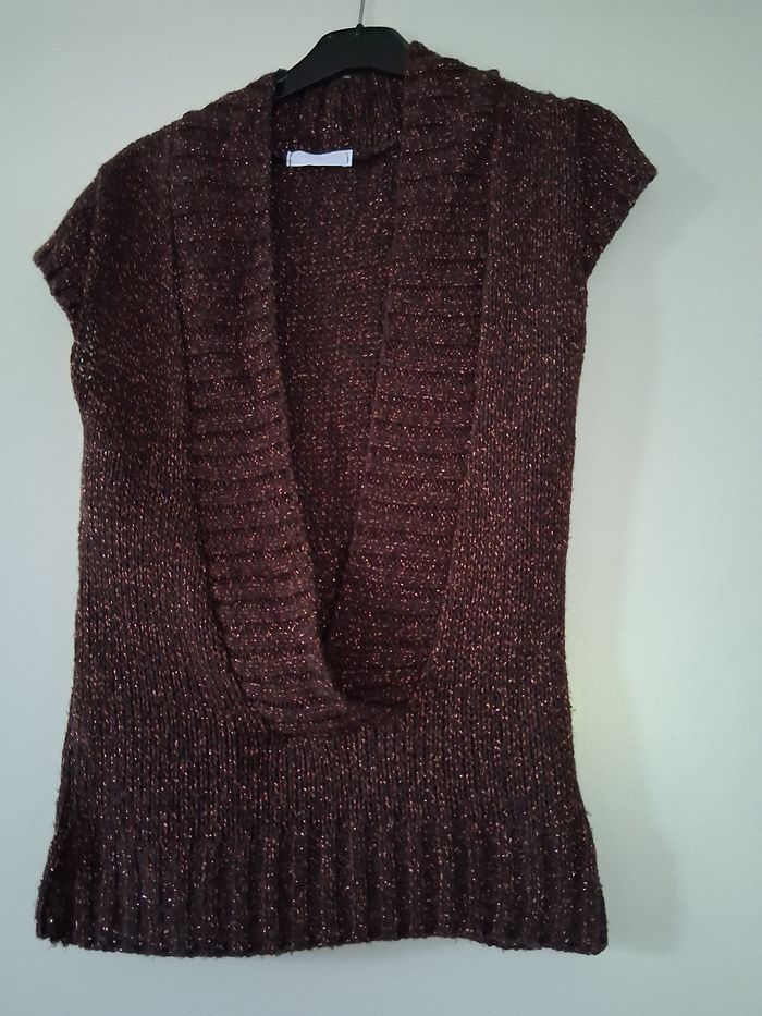 Débardeur " promod " marron pailleté " t- M"