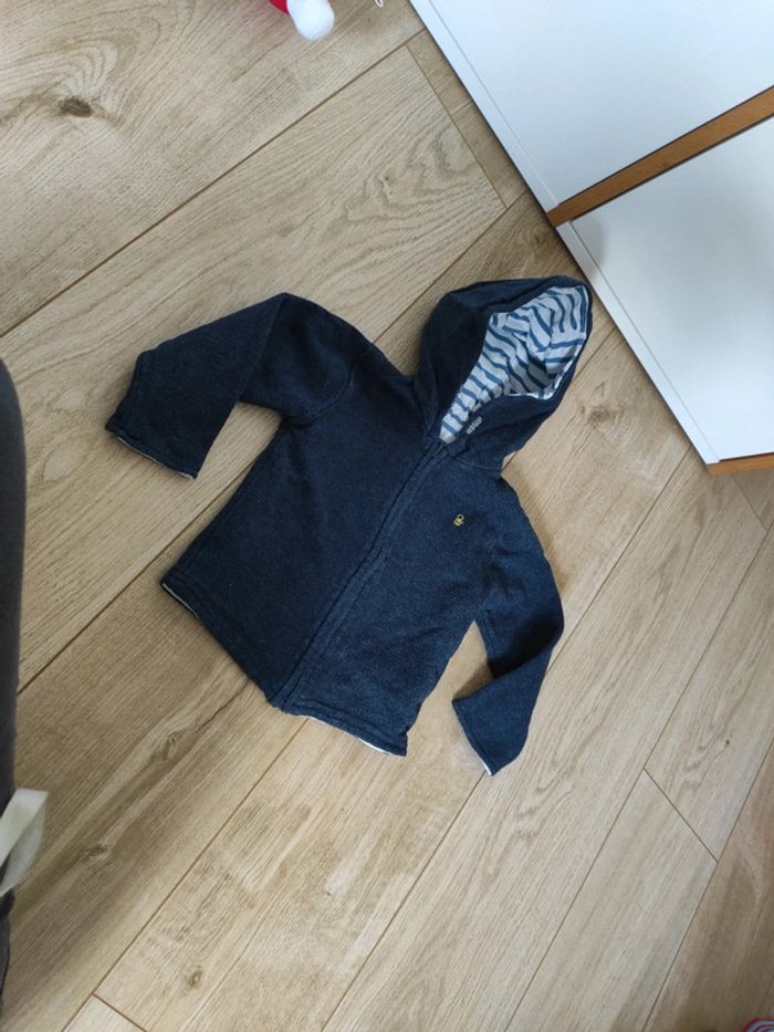 Sweat capuche zippé réversible