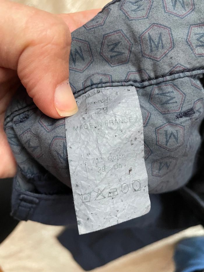 Pantalon chino bleu marine taille 36 Maison Oscar - photo numéro 8