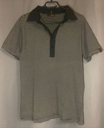 Polo rayé »3Suisses »noir et blanc