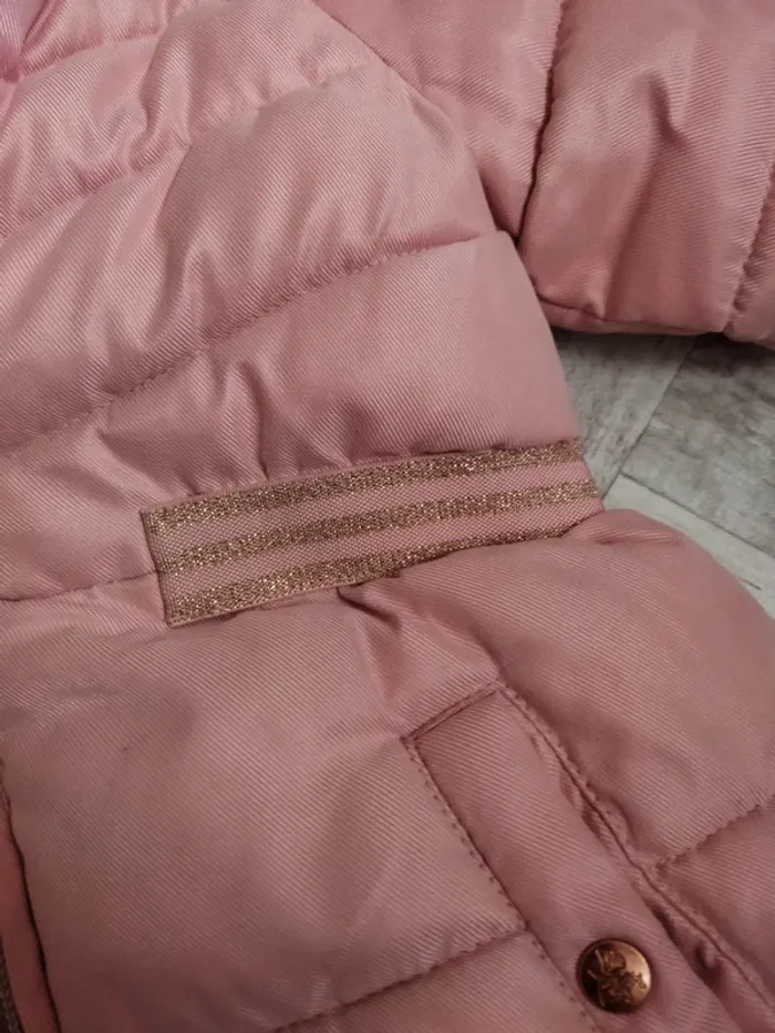 Manteau hiver chaud, doudoune rose sergent major 2 ans - photo numéro 5