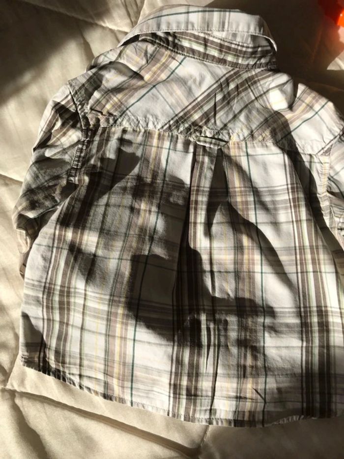 Chemise carreaux kaki - photo numéro 2