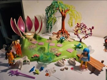 Lot Playmobil Fées Licornes cheval ailés