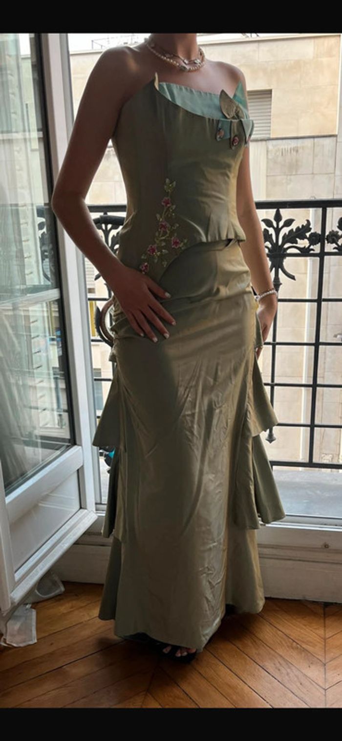 Neuve! Sublime ensemble de soirée Claudine Elbaz couture Taille 38 (650€ en boutique) - photo numéro 6