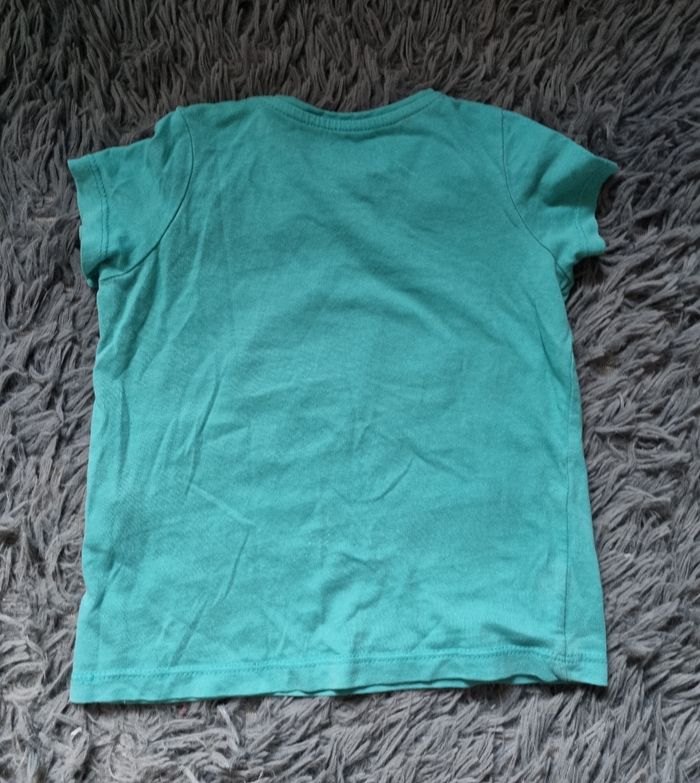 T-shirt turquoise imprimé 92cm - photo numéro 4