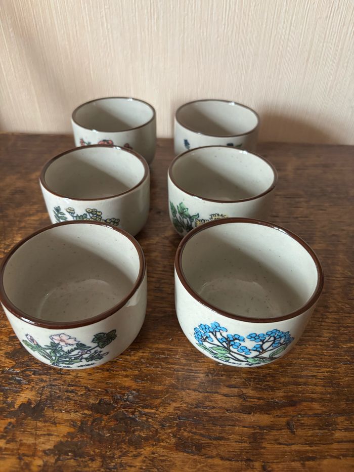 lot de 6 ramequins ou petits bols en grès - photo numéro 2
