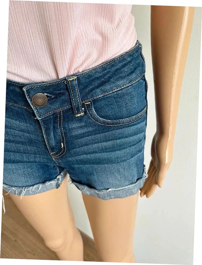 Short court bleu en jean American Eagle taille 0 TBE - photo numéro 6