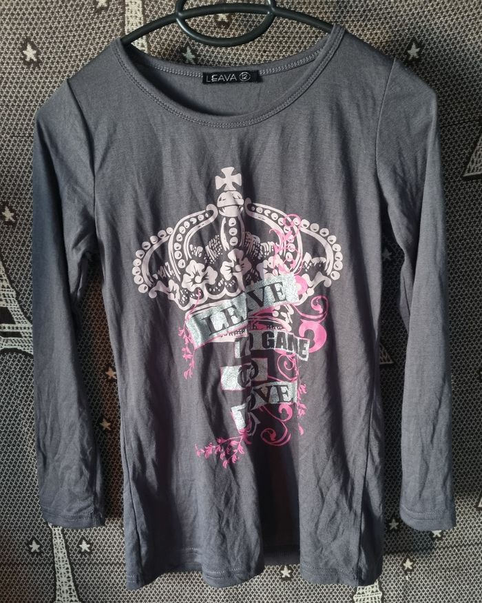 T-shirt manches longues imprimée 12ans