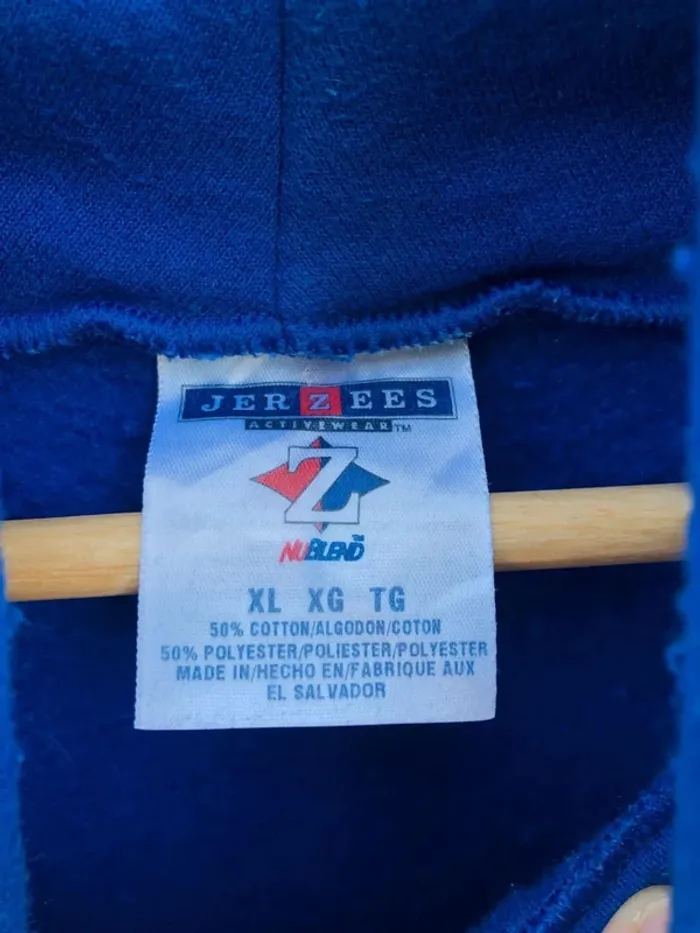 Jerzees Varsity Hoodie blue Glenpool Warriors USA Mens XL - photo numéro 5