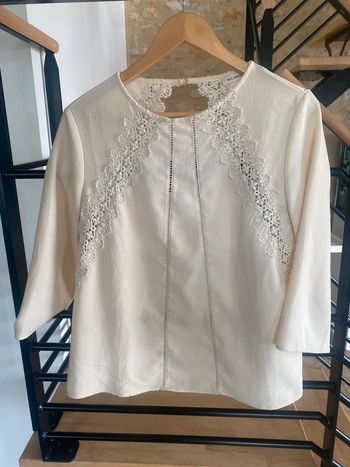 Blouse écru beige