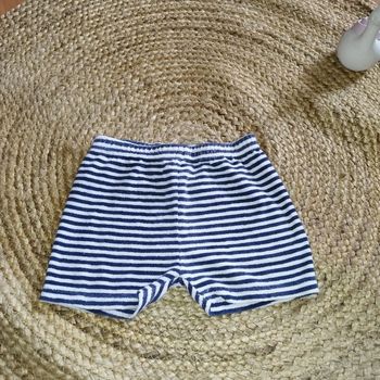 Short cocoon éponge a rayures