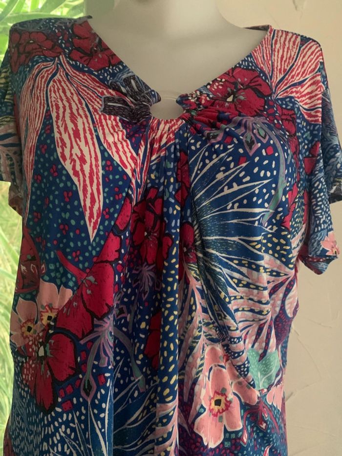 Blouse Afibel taille 46-48 colorée - photo numéro 7