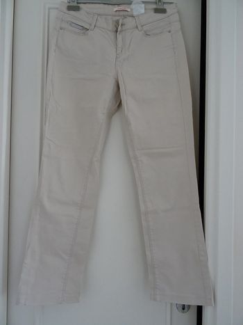 Pantalon droit beige Camaieu taille 38